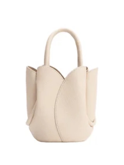 Melie Bianco- Cream Tulip Leather Mini Tote